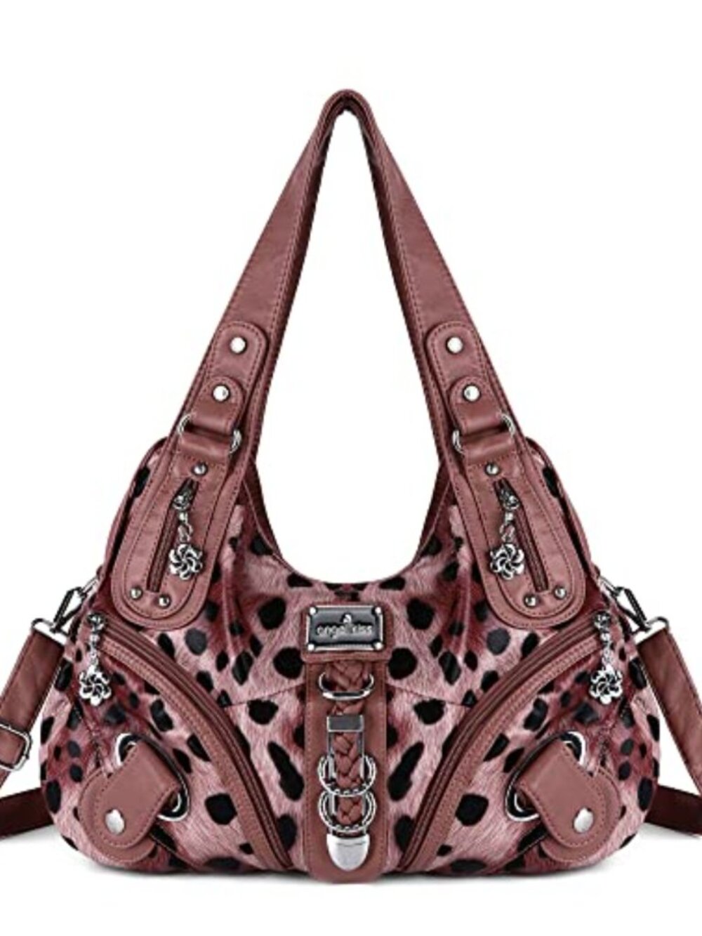 PU Leather Hobo Shoulder Bag Top-Handle Crossbody Tote for Women